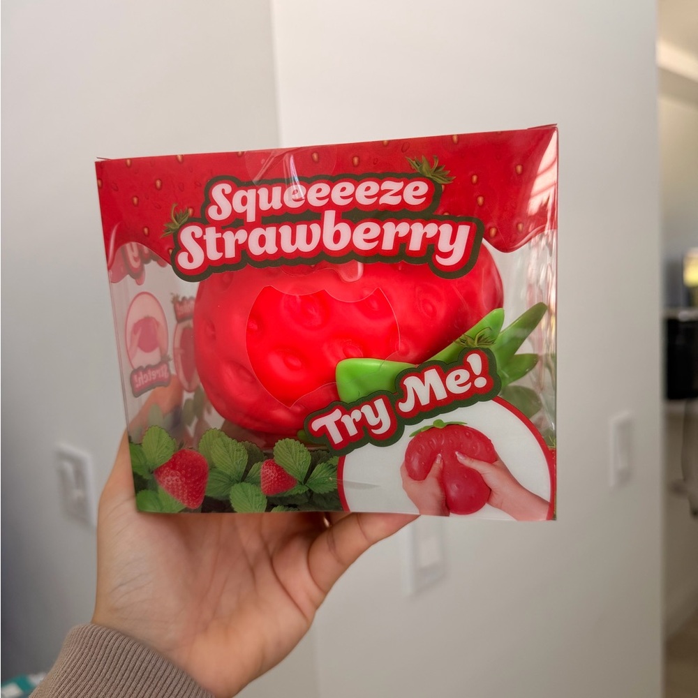 Sunny Days Jumbo Squeezy Strawberry Viral TikTok Squishy  Sensory Fidget Toy New